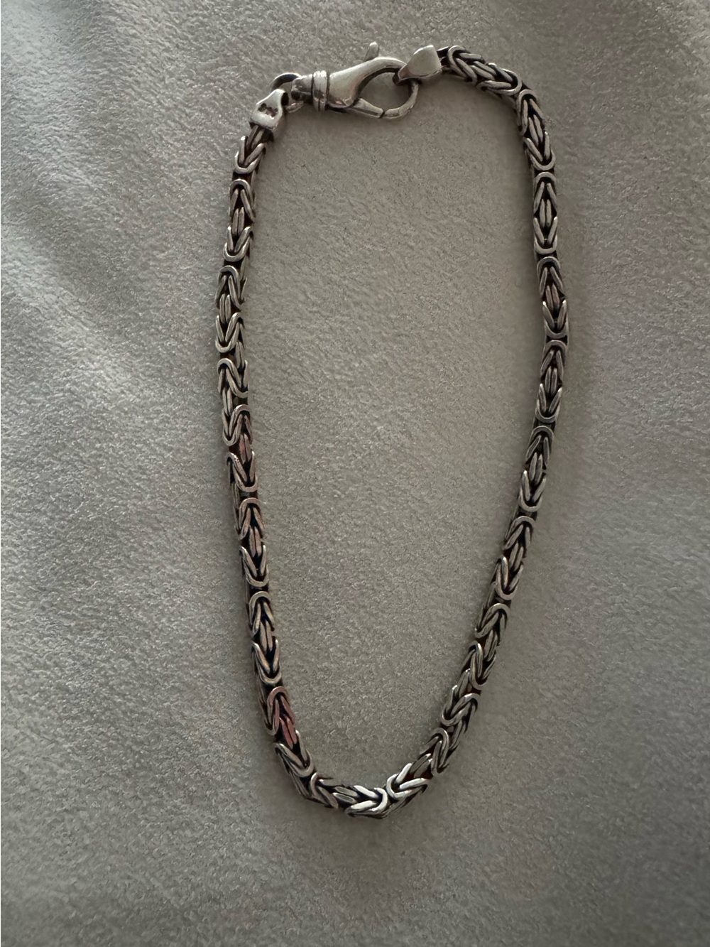 Vintage Beautiful Italian Sterling Byzantine Chain Bracelet, 7.4g